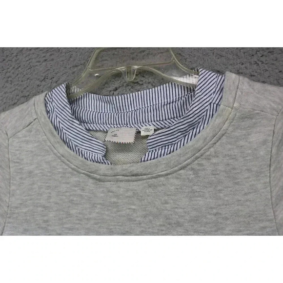 Anthropologie Women's Top-Size XS-Gray and White Stripes-Layered - Picture 6 of 8
